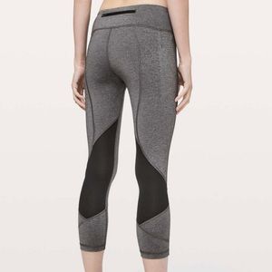 Lululemon Pace Rival Crop Heathered Gray Size 4